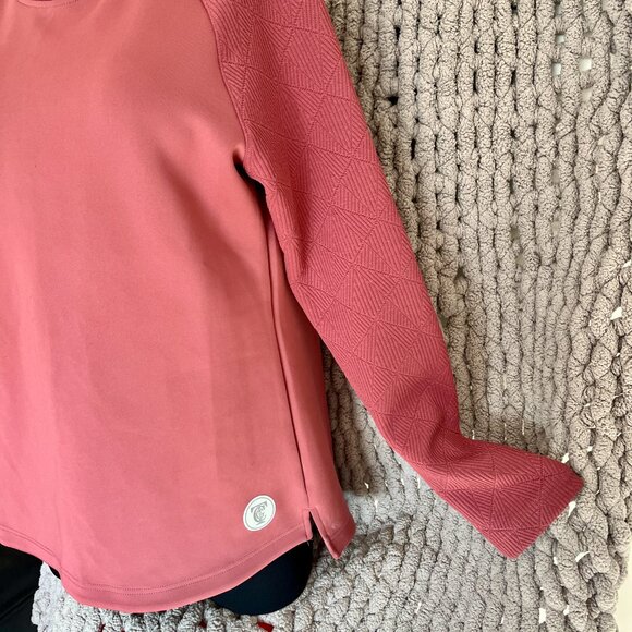 Levelwear Verve Rose Pink Textured Athleisure Top Large - Picture 5 of 13